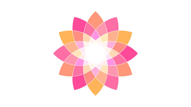 Colorful Cycloidal Rose Curve Vector for Logo Design