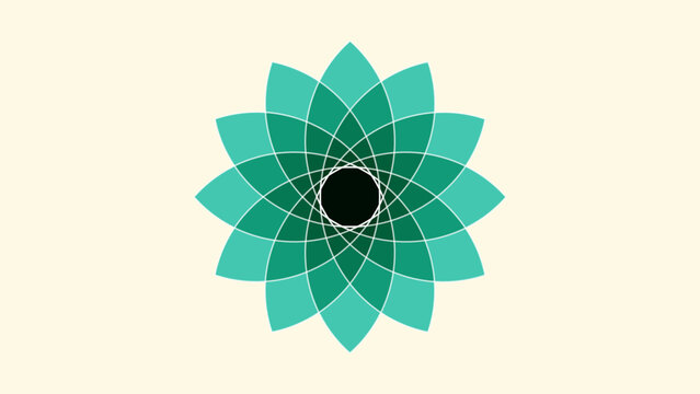 Colorful Cycloidal Rose Curve Vector for Logo Design