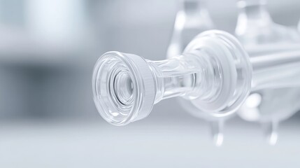 Clear tube section close-up