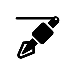 Black Icon of a Contour Tool with Flexible Edge