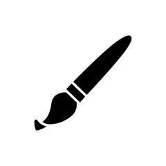 Acrylic Brush Soft Tip Icon Black Filled Minimal