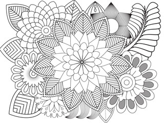 PrintFlowers Coloring Pages For Adules