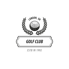 Golf Club Logo flat vector design