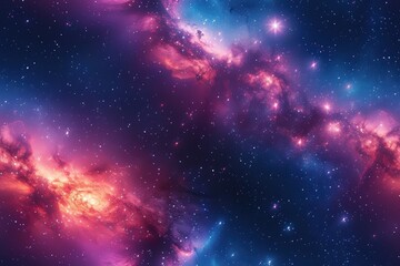 Naklejka premium Mesmerizing space pattern featuring vibrant colors and stellar formations in high resolution