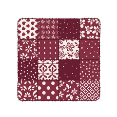 Obraz premium Handmade patchwork quilt icon for craft projects and DIY textile blogs