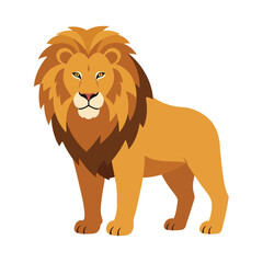 Creative Flat Vector Illustrations of Lion: Minimalist, Modern, and Perfect for Pet-Themed Graphics.Charming Flat Vector Lion Illustration: Playful, Minimal, and Versatile Cartoon Primate Design
