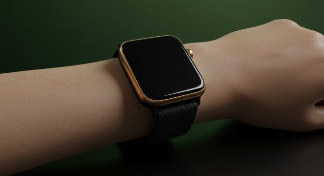 Smartwatch on wrist modern technology concept for health and activity tracking