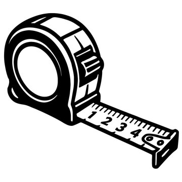 black tape measure extending clip art preview