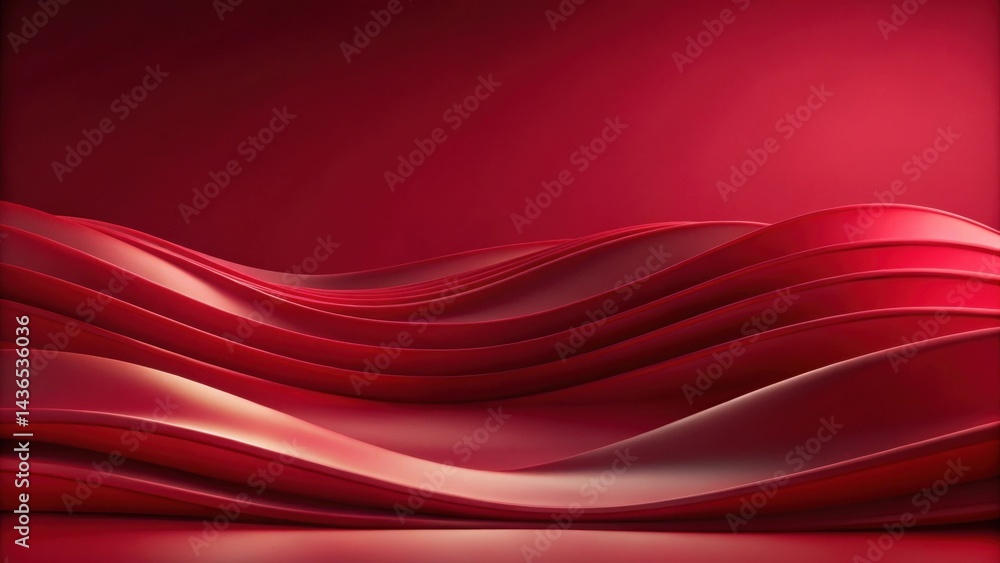 Poster abstract crimson waves a seamless texture of elegant curves and flowing lines for design and decorat