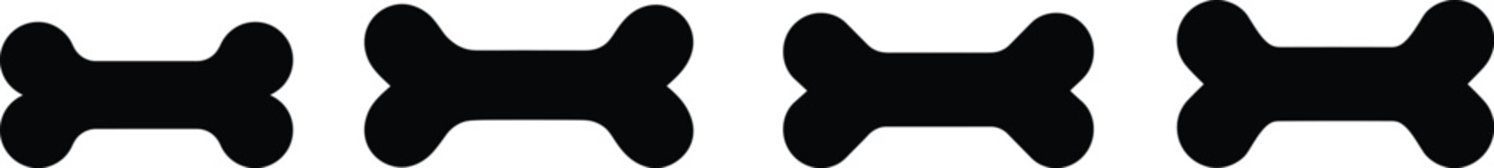 "Bone Silhouette Vector Set: Black and White Bones for Design Projects on the white background AI Generative"

