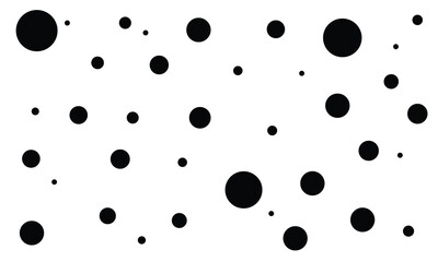 Random dots, circles. Dotted, speckles pattern. Pointillist, pointillism background. Stipple, stippling texture. Vector isolated on white background.