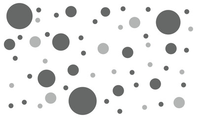 Random dots, circles. Dotted, speckles pattern. Pointillist, pointillism background. Stipple, stippling texture. Vector isolated on white background.