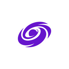 black hole galaxy deep logo simple purple, orbit planet