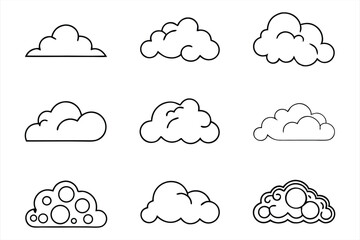 Fototapeta premium Cloud icon set