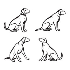 A Set of Diverse Dog Illustrations