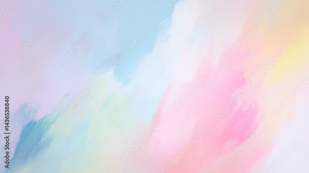 Poster Pastel abstract background featuring smooth color flow and subtle watercolor textures, perfect for minimalistic visual content.