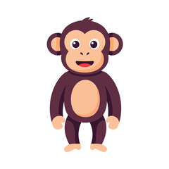 Creative Flat Vector Illustrations of Monkey: Minimalist, Modern, and Perfect for Pet-Themed Graphics.Charming Flat Vector Monkey Illustration: Playful, Minimal, and Versatile Cartoon Primate Design