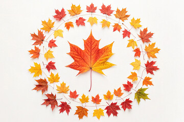 The central leaf has a distinct bi-coloration, transitioning from yellow to red.