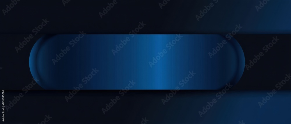 Poster abstract dark blue background with rounded rectangle shape for product display or text overlay moder