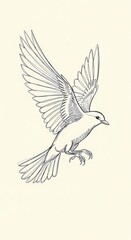 Obraz premium Where Line Meets Life: A Study in Minimalist Animal Art and the Power of Suggestion 