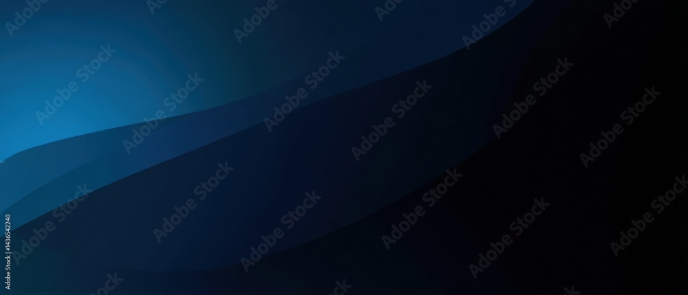 Poster abstract dark blue gradient background with curved lines, creating a modern and elegant backdrop for