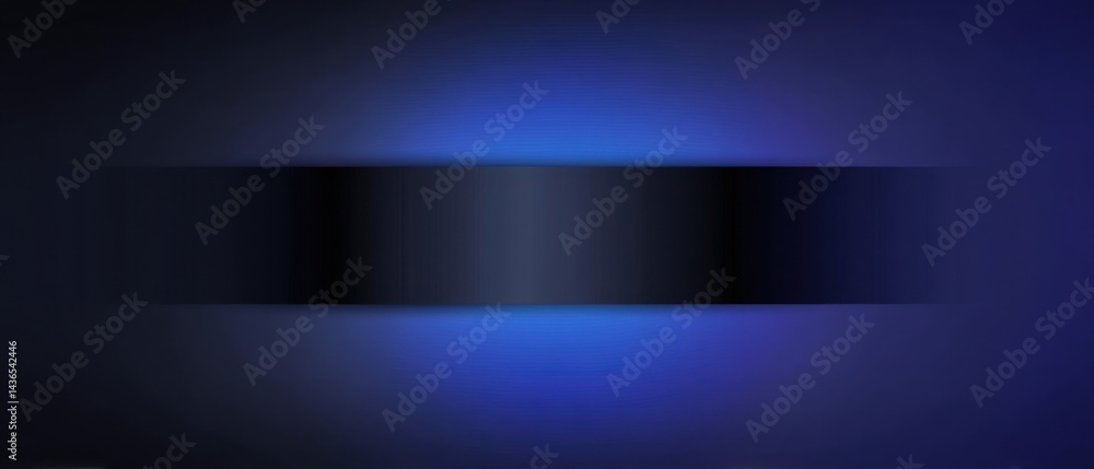 Poster abstract dark blue background with black banner for product display or text overlay modern elegant b