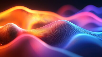 Obraz premium Abstract colorful glowing wave background.
