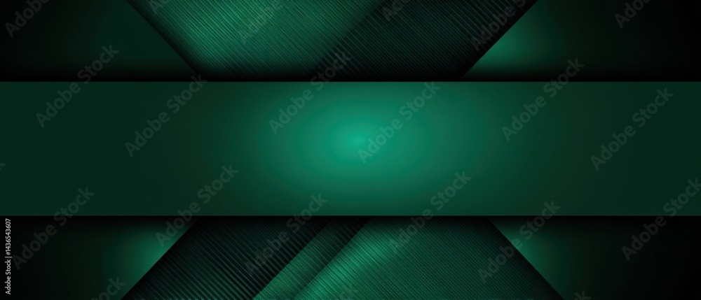 Poster abstract dark green background with geometric shapes and textured lines for modern presentation or b