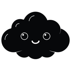 vector illustration of cute cloud isolated