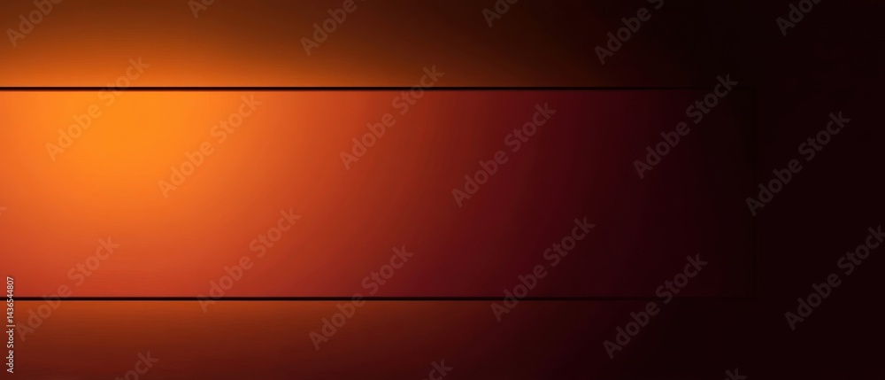 Poster abstract gradient background with horizontal line in warm orange and brown tones, creating a modern 
