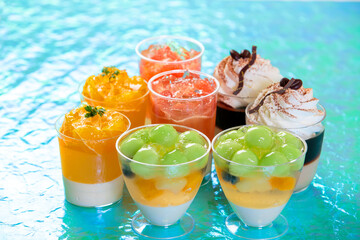 夏のカップスイーツ4種類