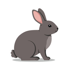 Creative Flat Vector Illustrations of Rabbit: Minimalist, Modern, and Perfect for Pet-Themed Graphics.Charming Flat Vector Rabbit Illustration: Playful, Minimal, and Versatile Cartoon Primate Design
