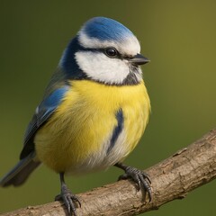 Obraz premium Blue Tit Bird on Branch