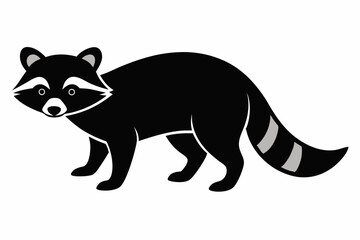 Fototapeta premium black and white cartoon cat