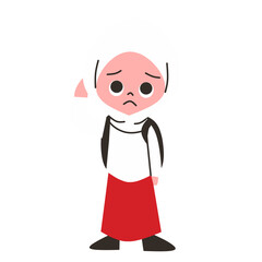 Cute kids wear uniform school