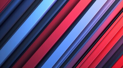 Obraz premium Abstract diagonal lines in red, blue, and purple shades.