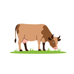 Creative Flat Vector Illustrations of cow: Minimalist, Modern, and Perfect for Pet-Themed Graphics.Charming Flat Vector cow Illustration: Playful, Minimal, and Versatile Cartoon Primate Design
