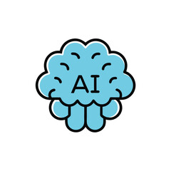 Ai Brain Logo Tech Ai Boom
