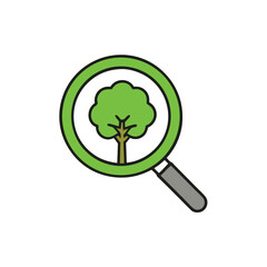 Combine A Magnifying Glass With A Tree Inside