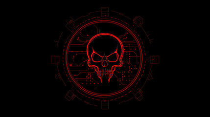 Obraz premium Warning alert icon with a hacked system. malicious software, virus, spyware, malware, or cyberattacks on computer networks. Security on the internet and online scam. Digital data.