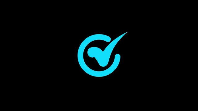 Checkmark in Circular Animation, Clean and Minimal Checkmark Animation