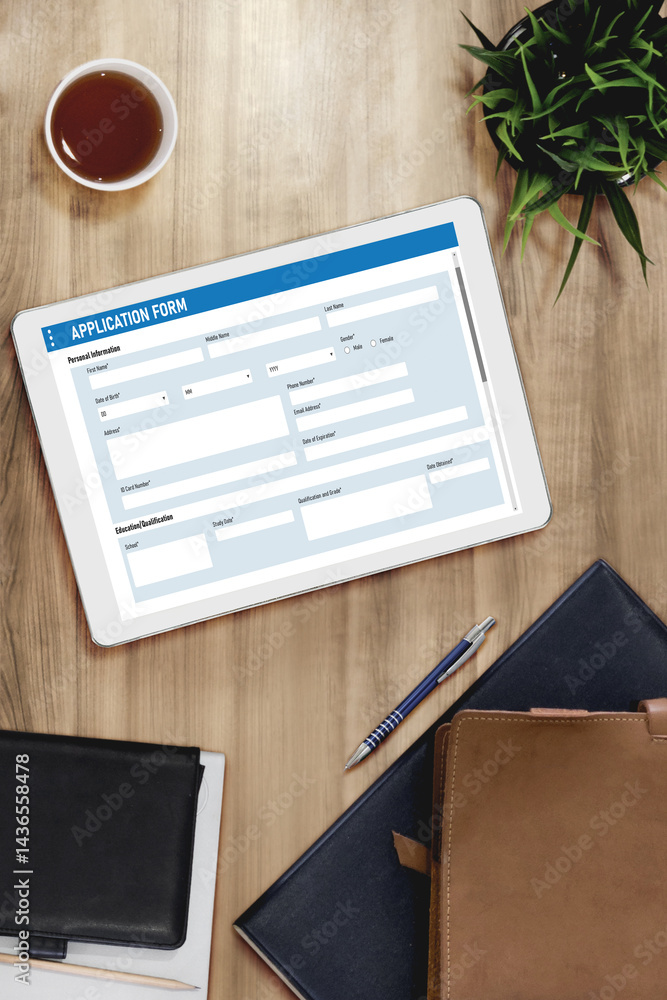 Poster online application form for modish registration on the internet website