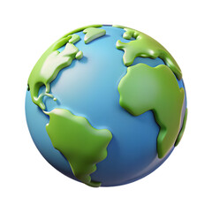 earth globe on white background