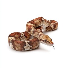 Obraz premium Boa Constrictor Snake on White Background.