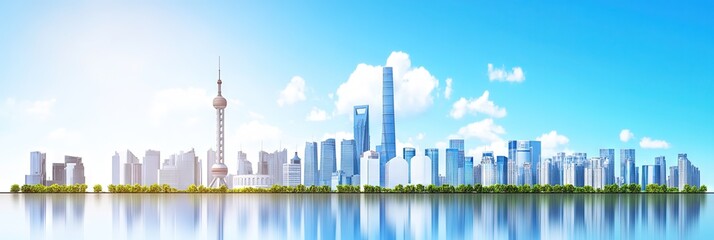 Obraz premium 3D vector shanghai 