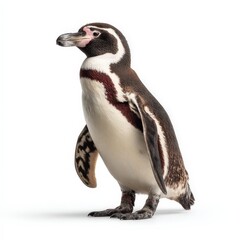Naklejka premium Humboldt Penguin Isolated on White Background.