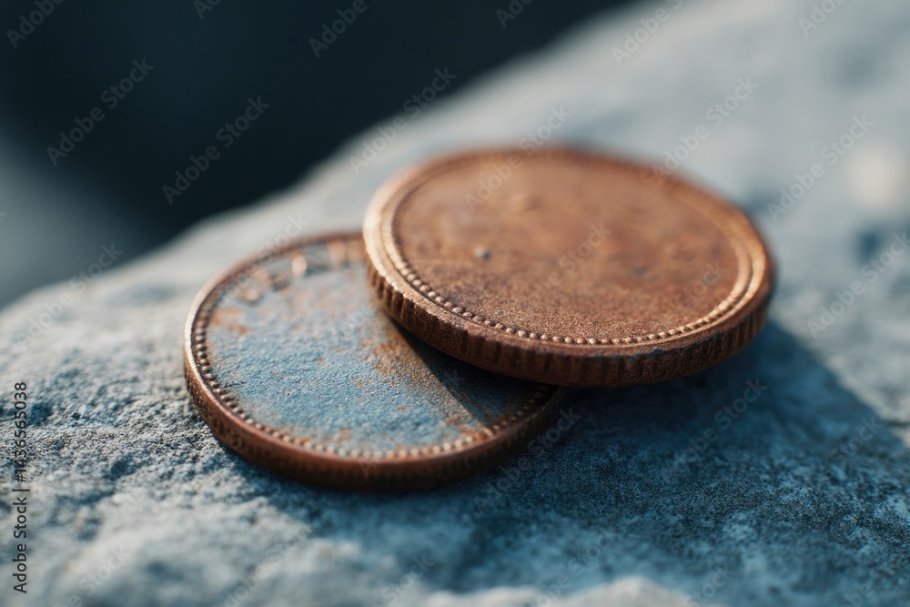 Poster minimalistic and clean close-up image of d-day commemorative objects with ample copy space for text