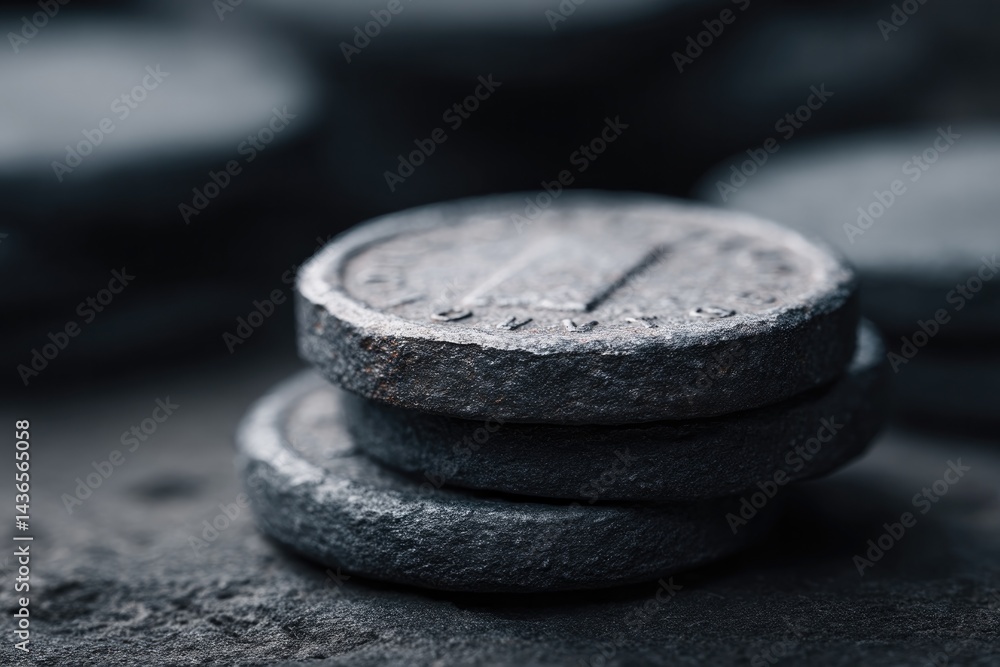 Poster minimalistic and clean close-up image of d-day commemorative objects with ample copy space for text