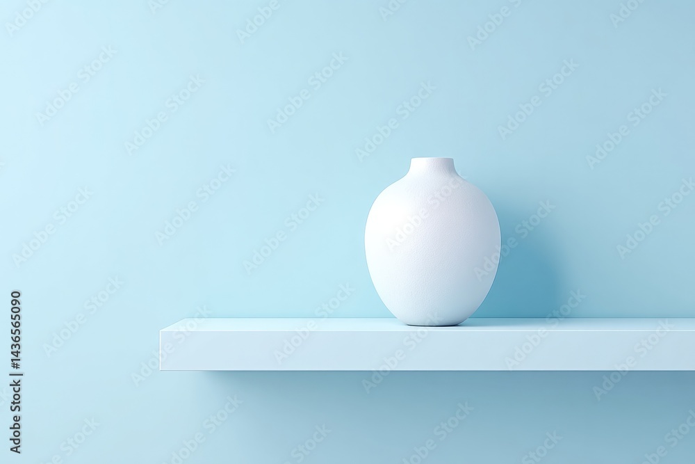 Poster minimalistic and clean image of solitary decorative object isolated on white background