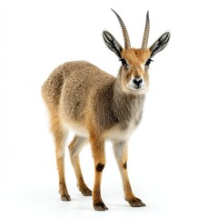 Klipspringer Antelope on White Background